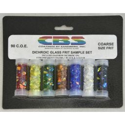 Dichroic Coated Glass Sample Set Frit Flakes on System 96 ( 1 oz ) 