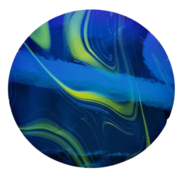 Licorice Swirl on Black w/Green Magenta Blue 96 COE *OCR EXCLUSIVE*