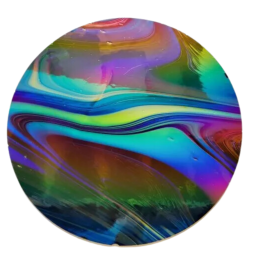 Licorice Swirl on Black w/Rainbow 2 96 COE *OCR EXCLUSIVE*