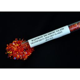 Dichroic Coated Frit Flakes on System 96 Red ( 1 oz ) 