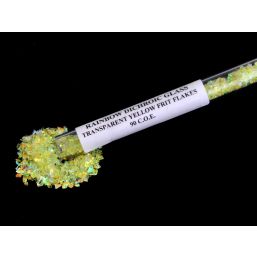 Dichroic Coated Frit Flakes on System 96 Yellow ( 1 oz ) 